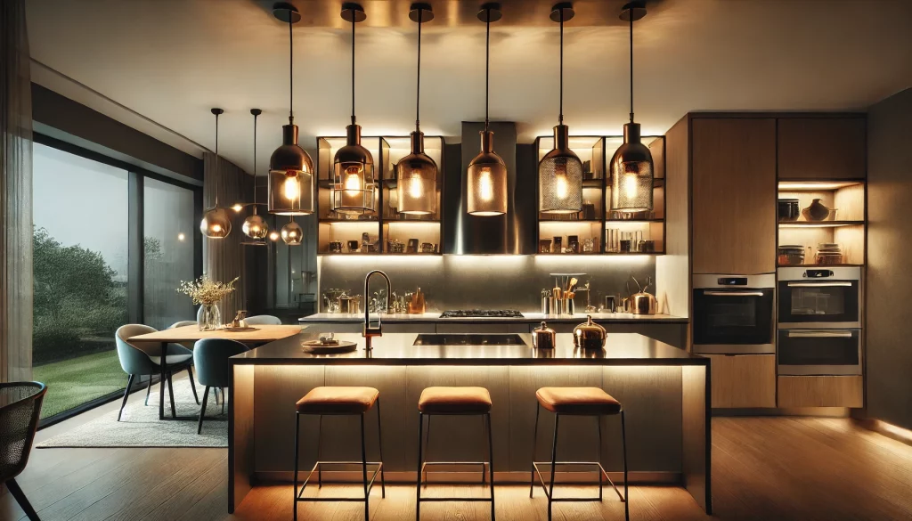 02 - Cooking Space With Pendant Lights Ideas Dance Above Space