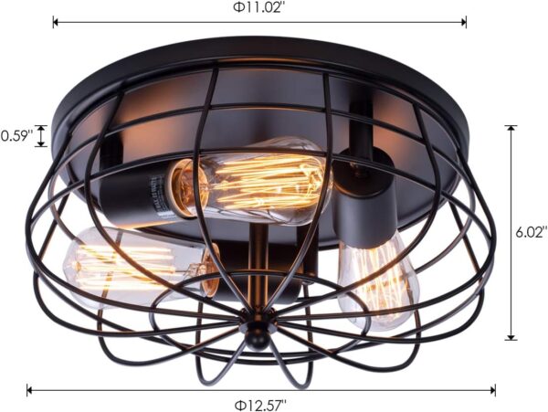 Illuminate Your Space with Industrial Ceiling Light dimension