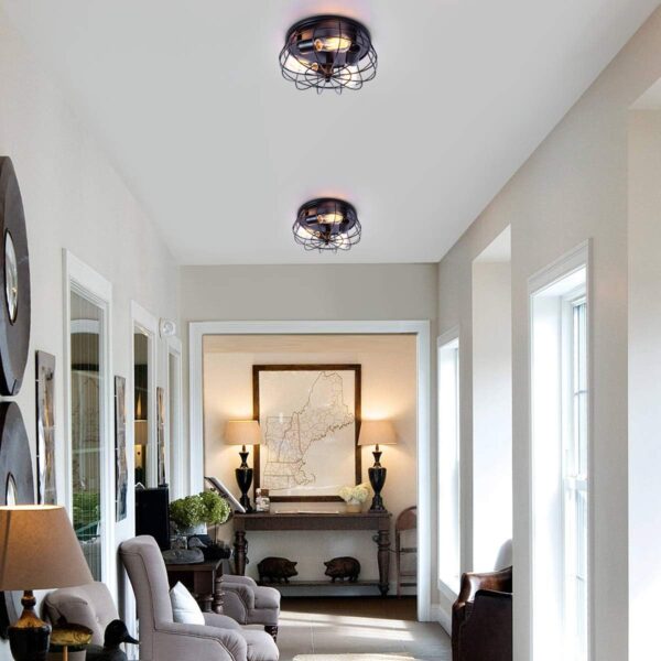 Illuminate Your Space with Industrial Ceiling Light hallway