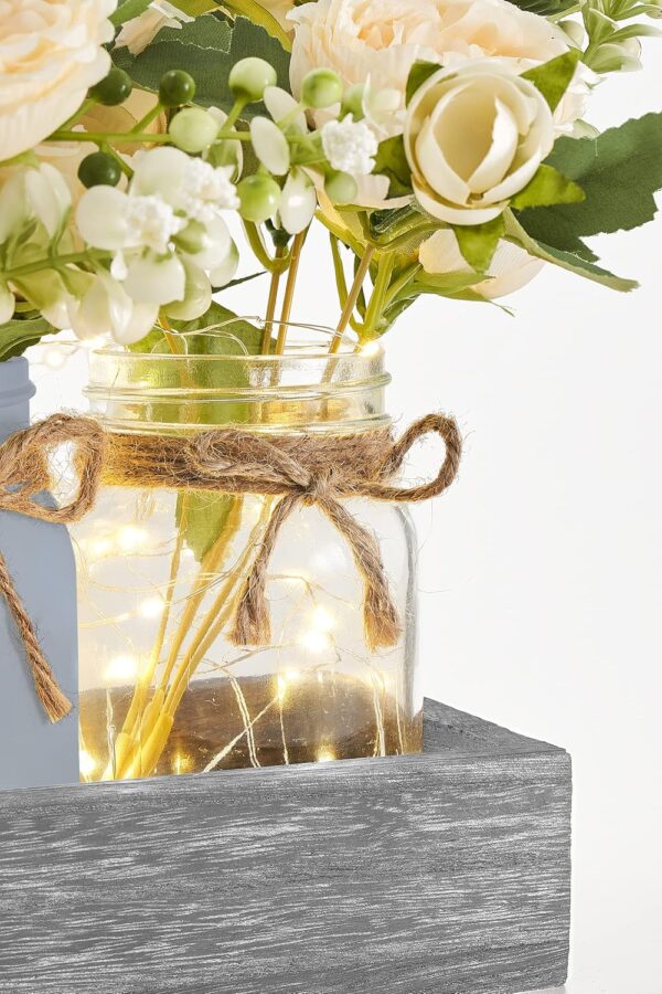 Mason Jar Lights with Rustic Farmhouse Charm decor