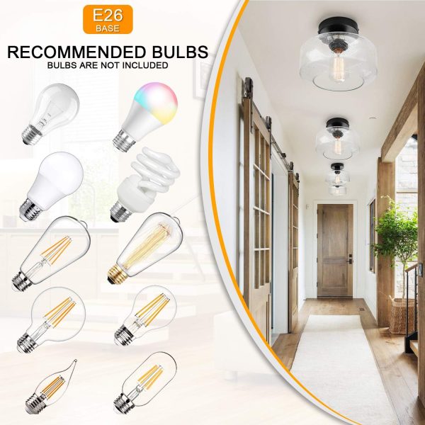 Modern Seeded Industrial Glass Kitchen Light bulbs